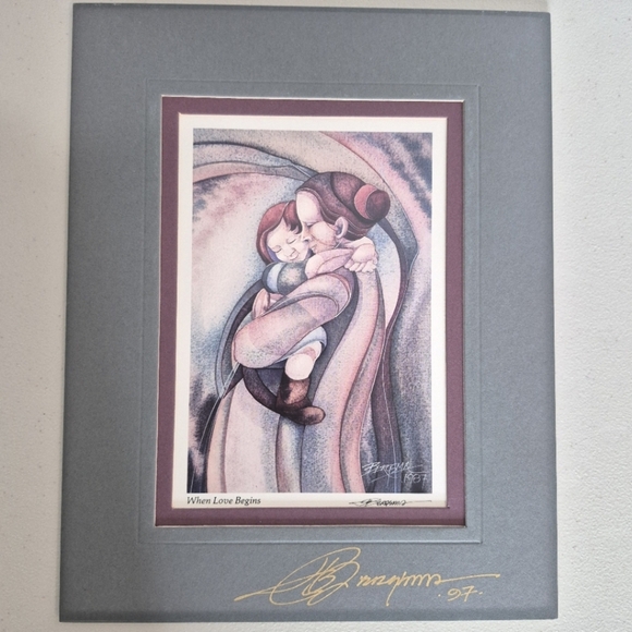 Jody Bergsma Gallery Art - 6 Vintage Signed and Matted Postcard Prints - Picture 2 of 14